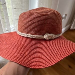 Anthropologie orange sun hat